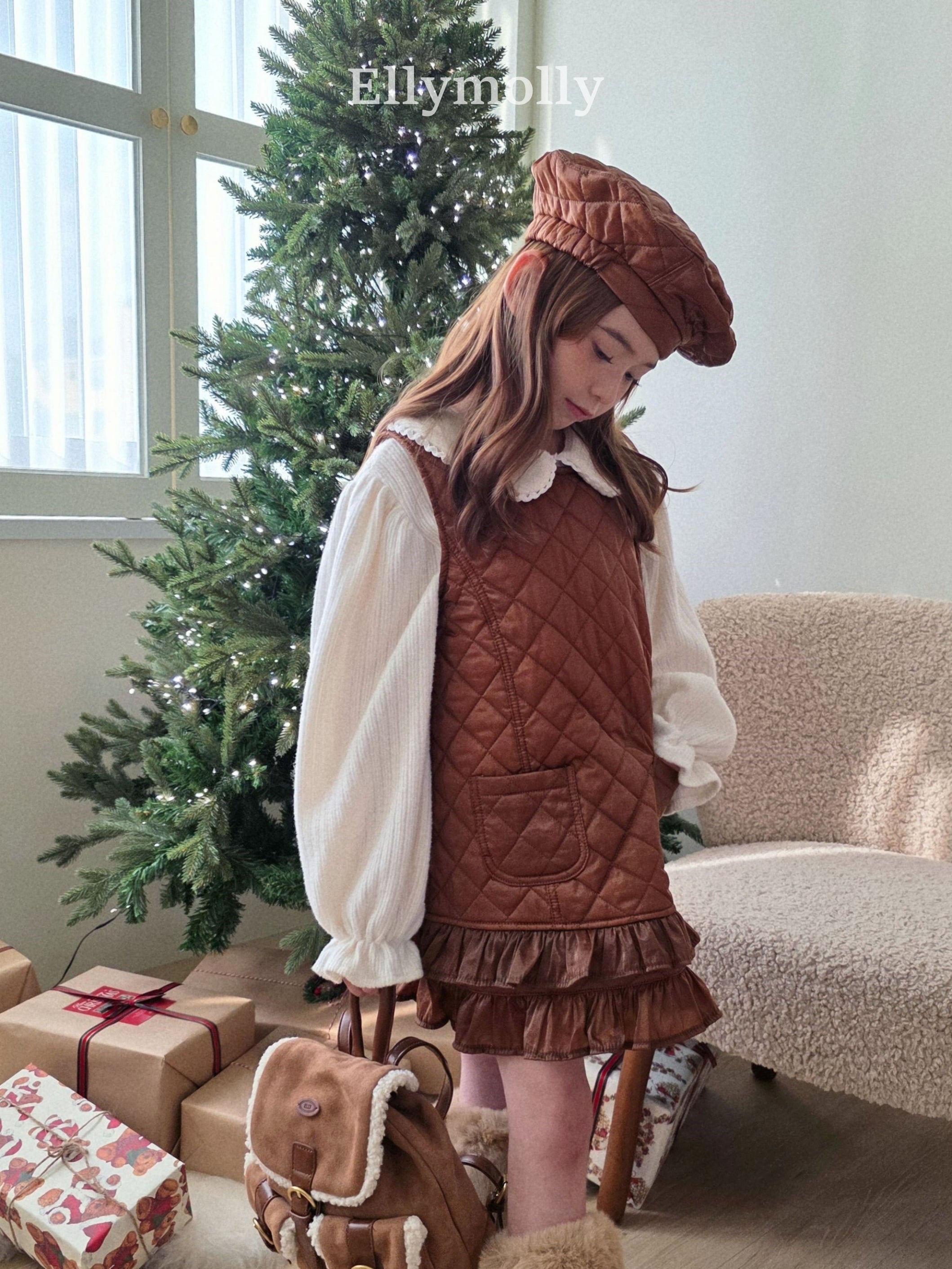 ［ELLY MOLLY］Twinkle quilting one-piece