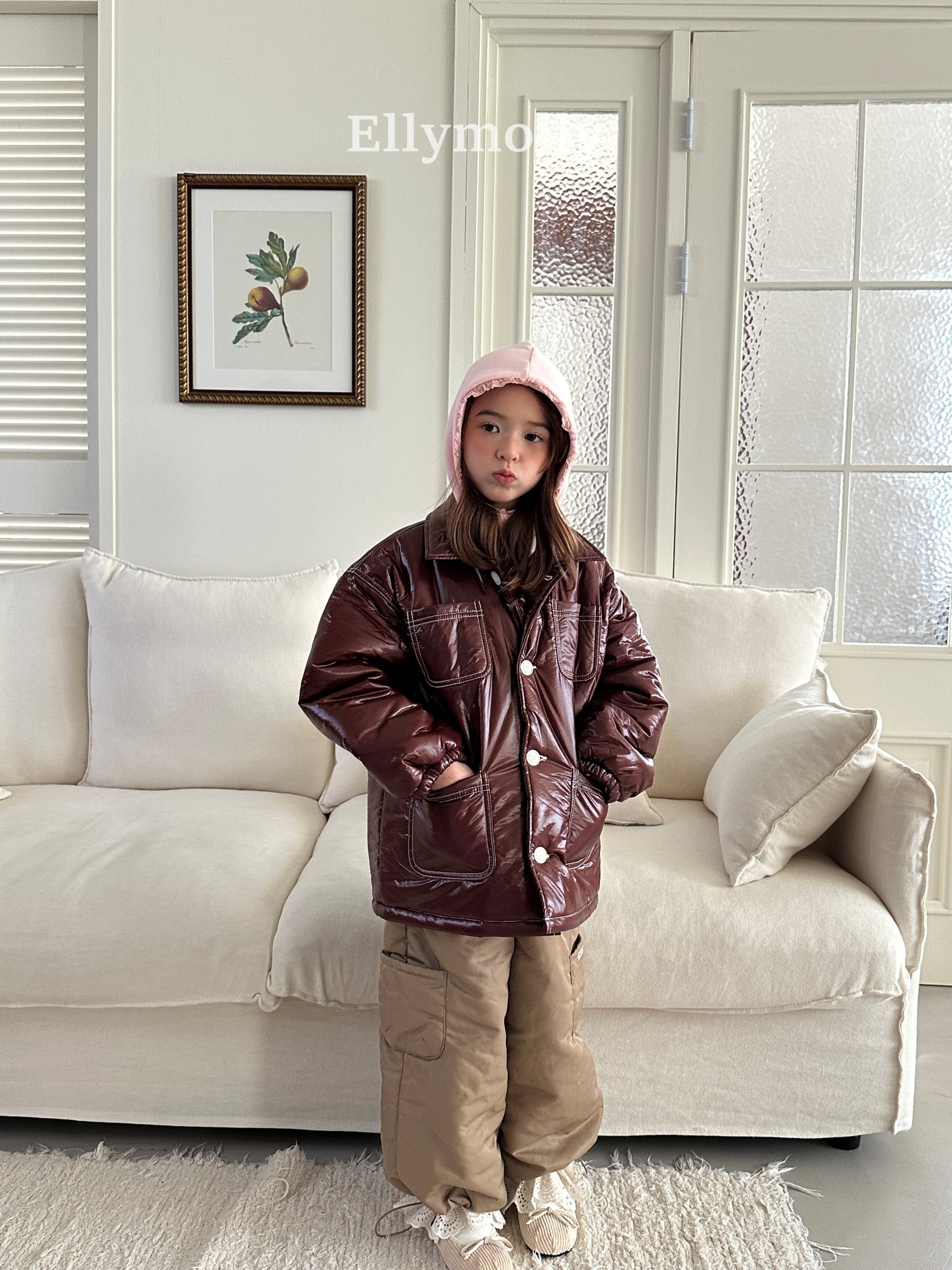 ［ELLY MOLLY］Rose frill hoodie