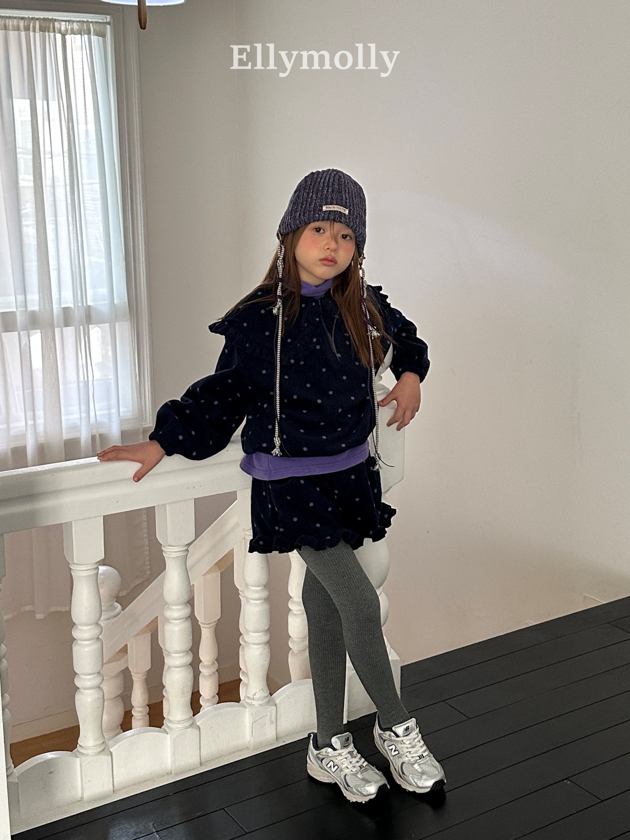 ［ELLY MOLLY］Dot frill pants