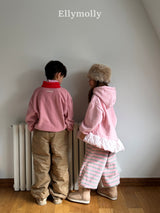 ［ELLY MOLLY］Gray heart jogger pants