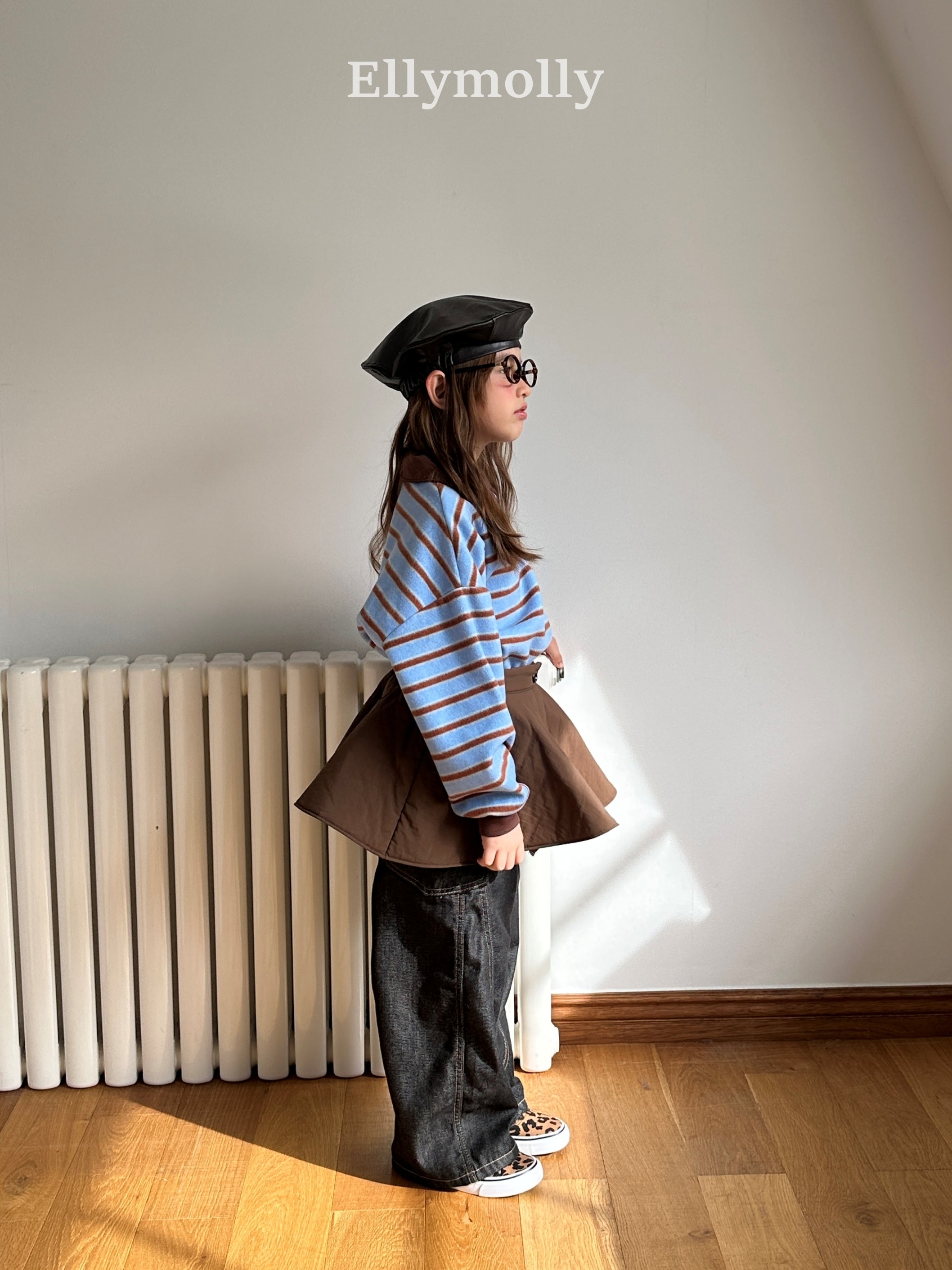 ［ELLY MOLLY］Pompom snow collar tee