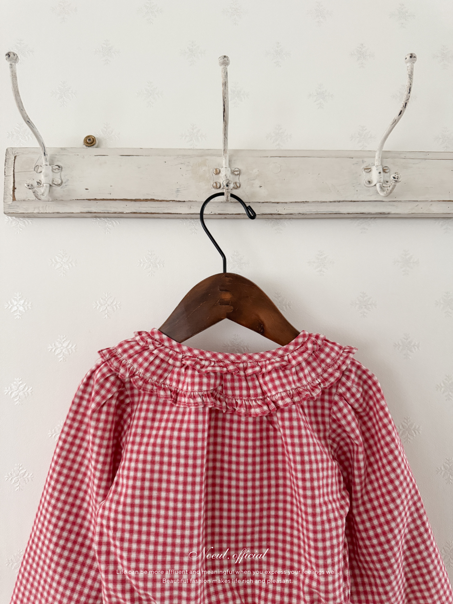 Bell check blouse