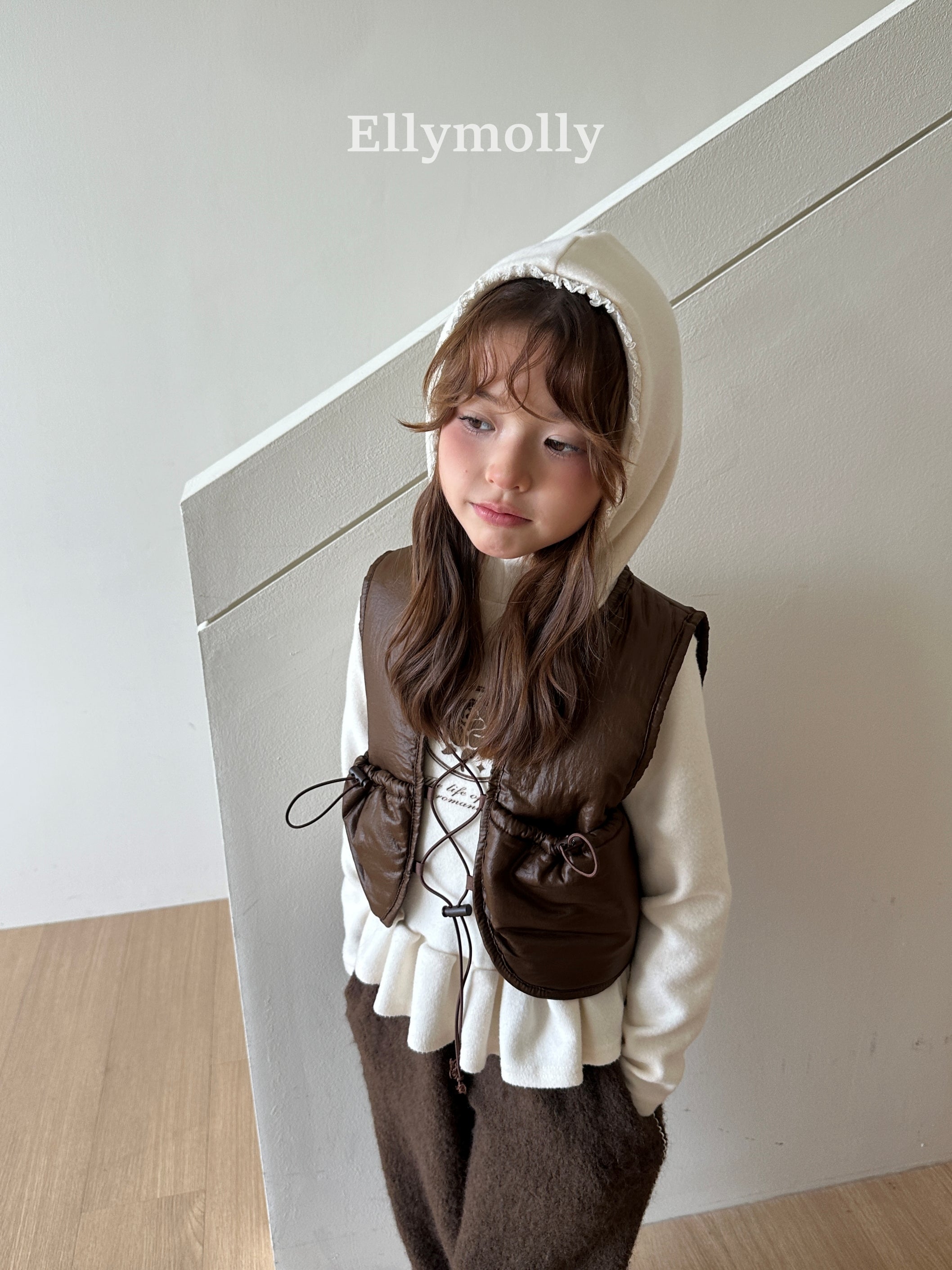 ［ELLY MOLLY］Rose frill hoodie