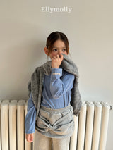 ［ELLY MOLLY］Mue stripe halfneck tee