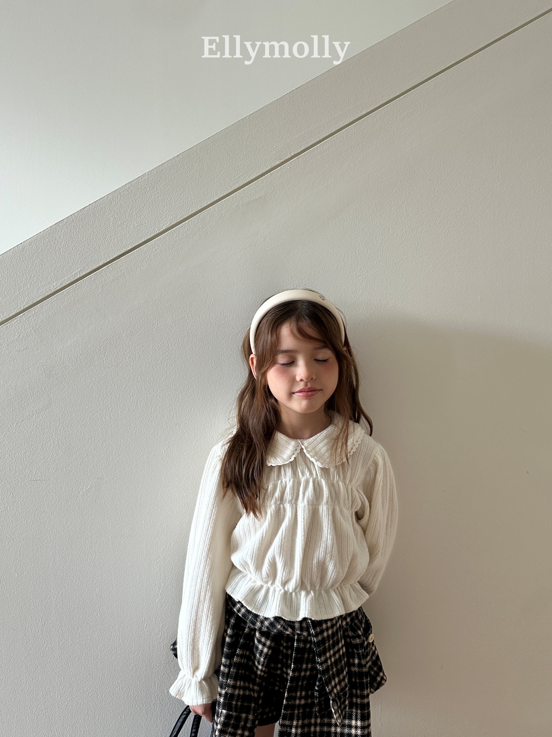 ［ELLY MOLLY］Miso check wrap pants