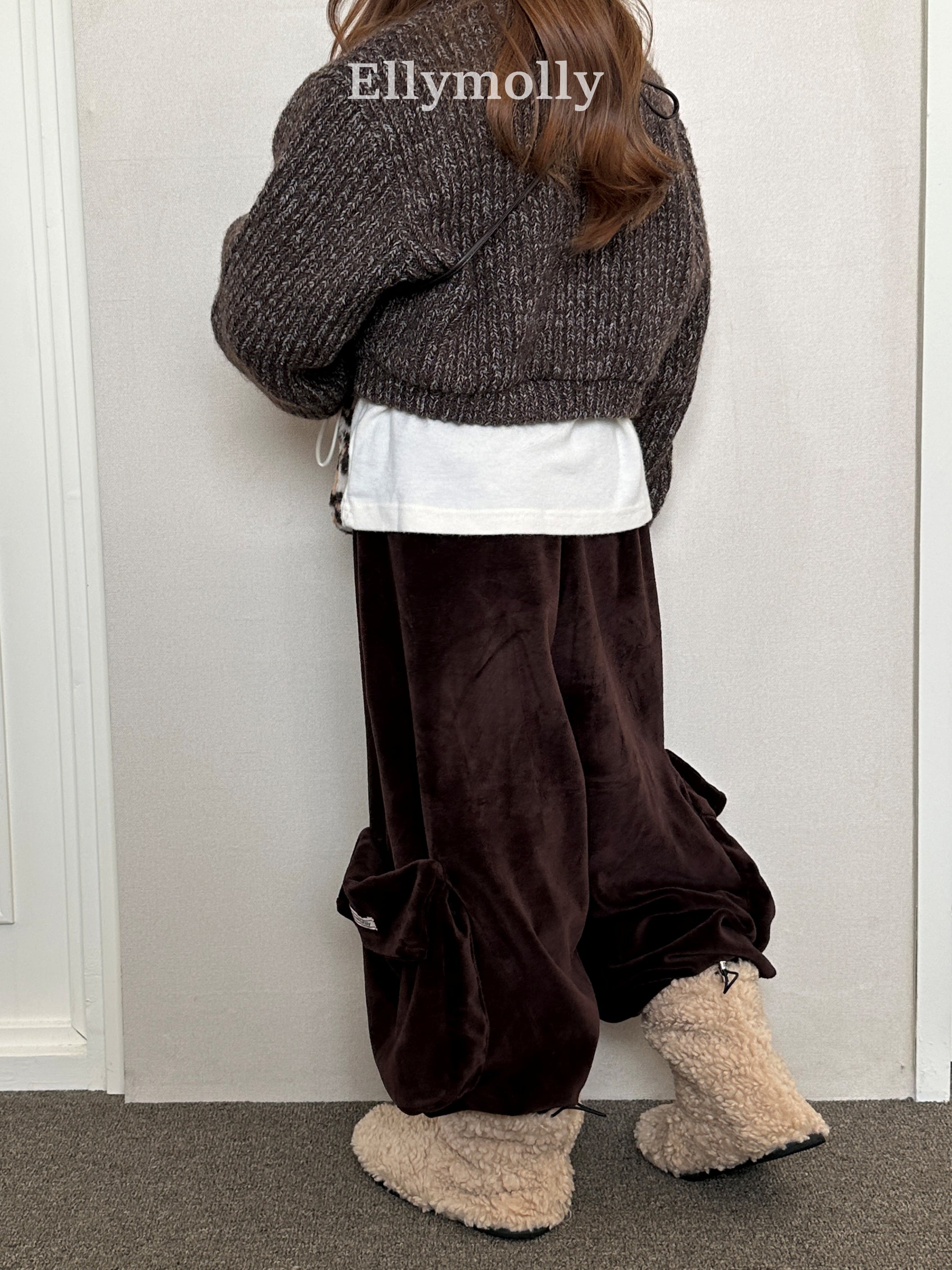 ［ELLY MOLLY］Rolling big cargo pants