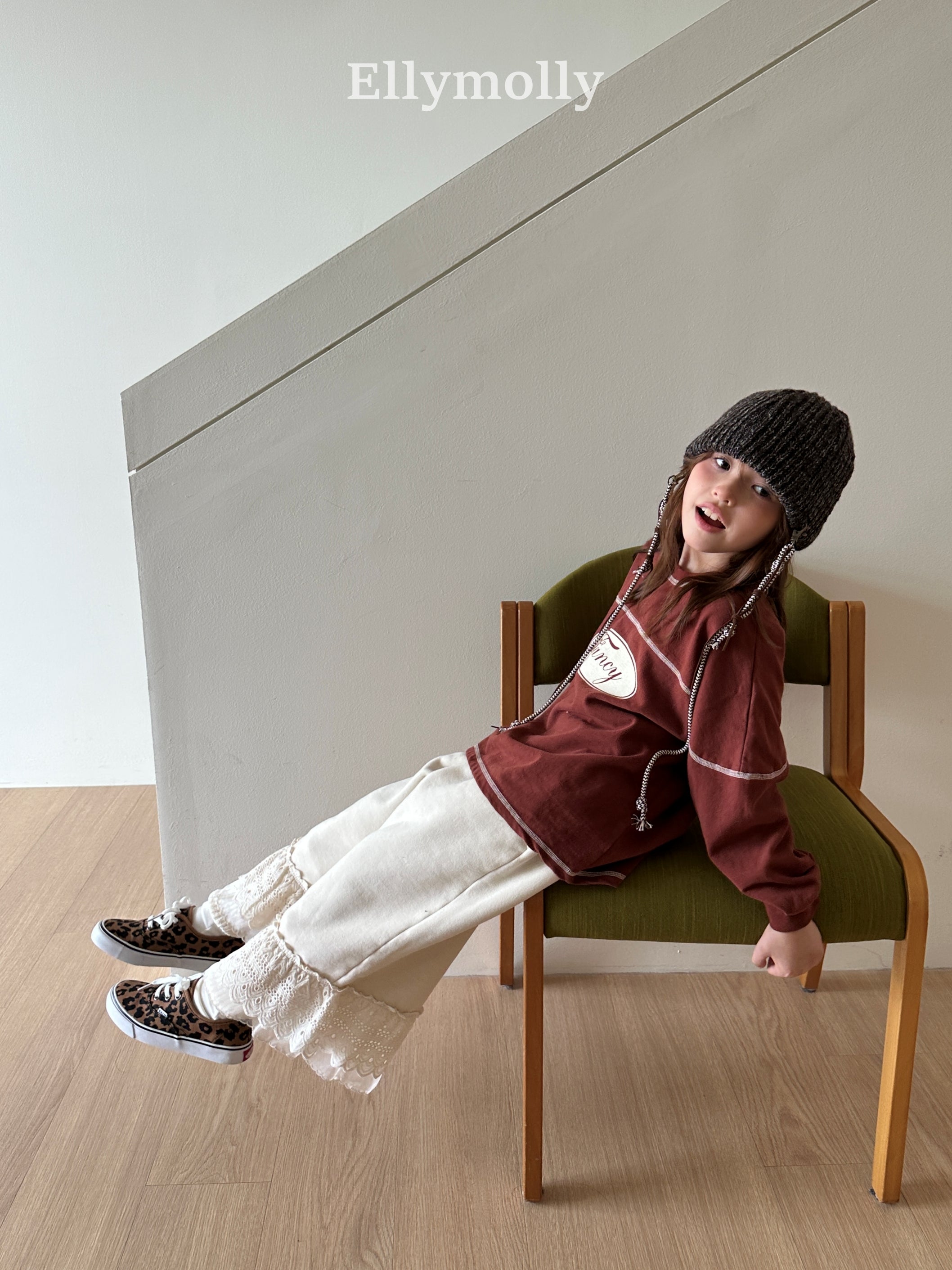 ［ELLY MOLLY］Fancy boxy tee