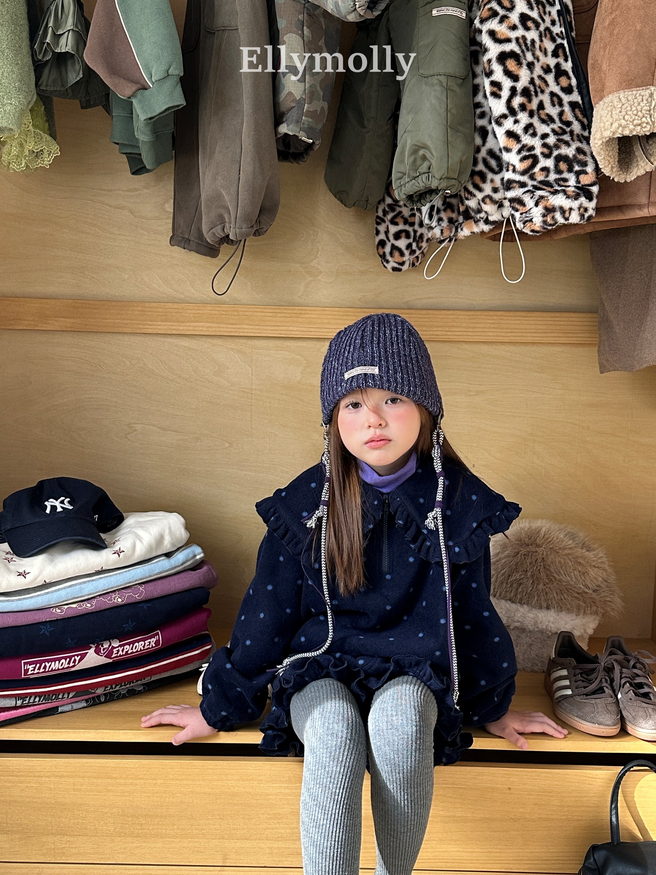 ［ELLY MOLLY］Dot frill pants