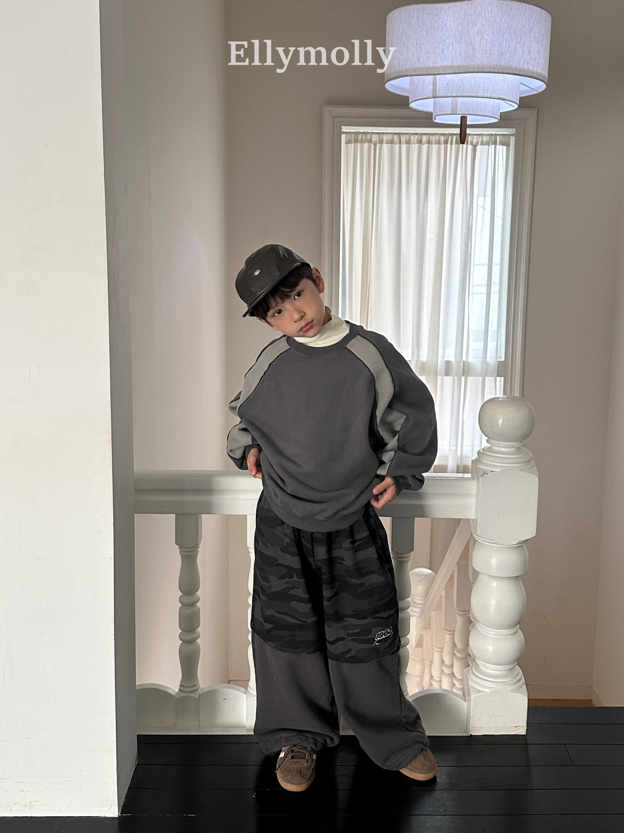 ［ELLY MOLLY］Soft warm camo pants