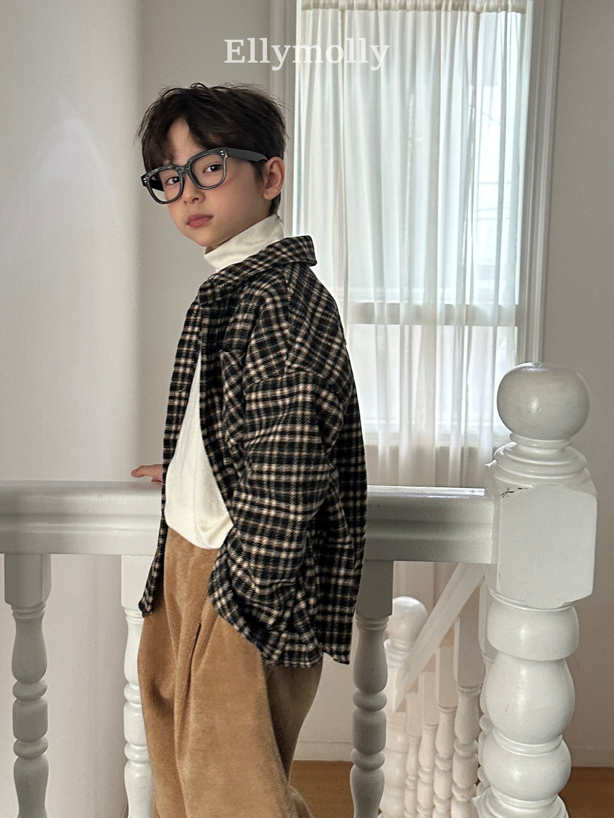 ［ELLY MOLLY］Snow warm turtleneck tee