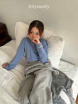 ［ELLY MOLLY］Mue stripe halfneck tee