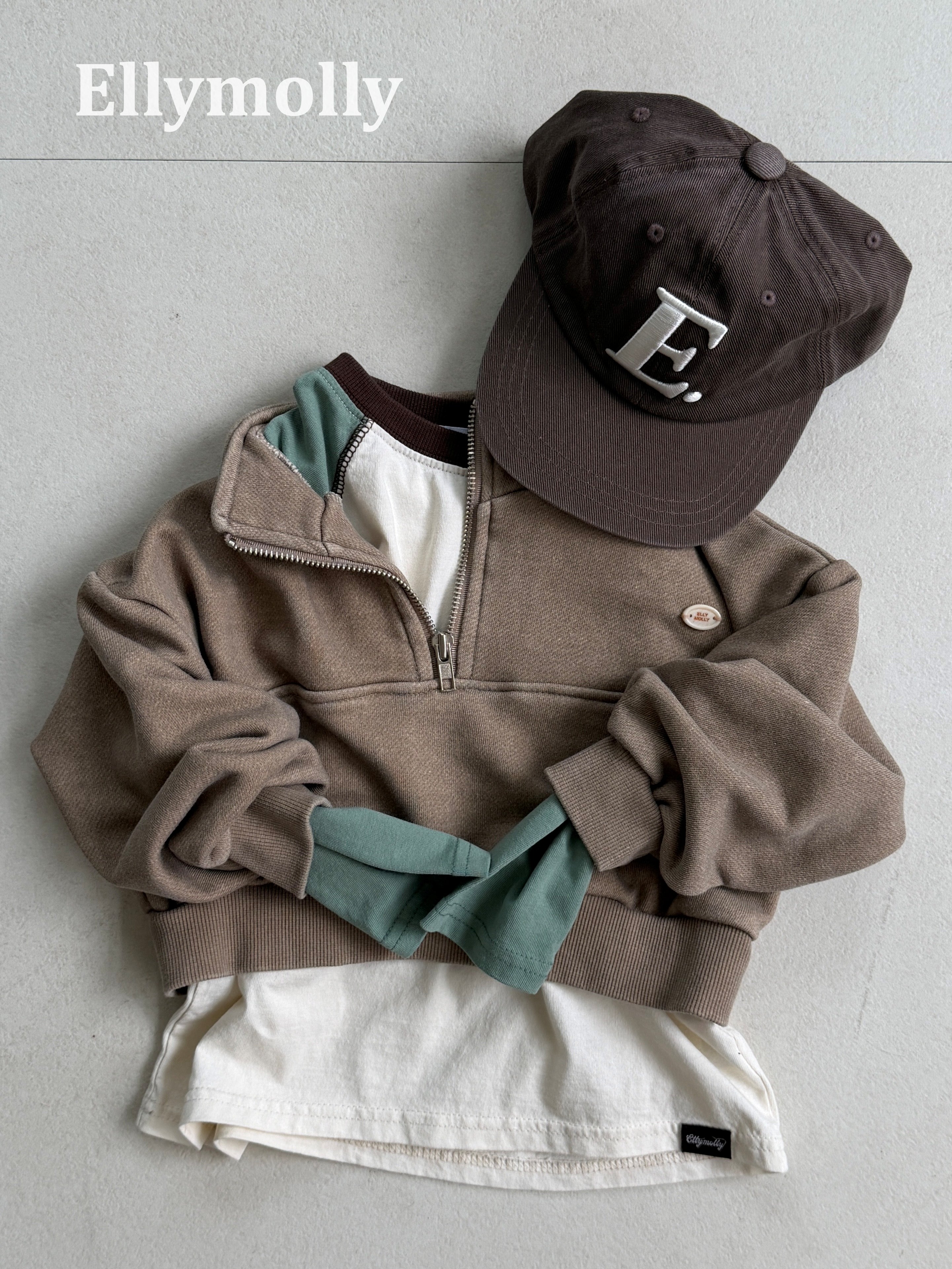 ［ELLY MOLLY］Arch pigment zip up