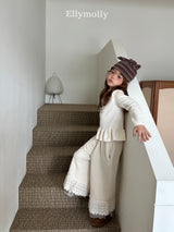 ［ELLY MOLLY］Rose frill hoodie