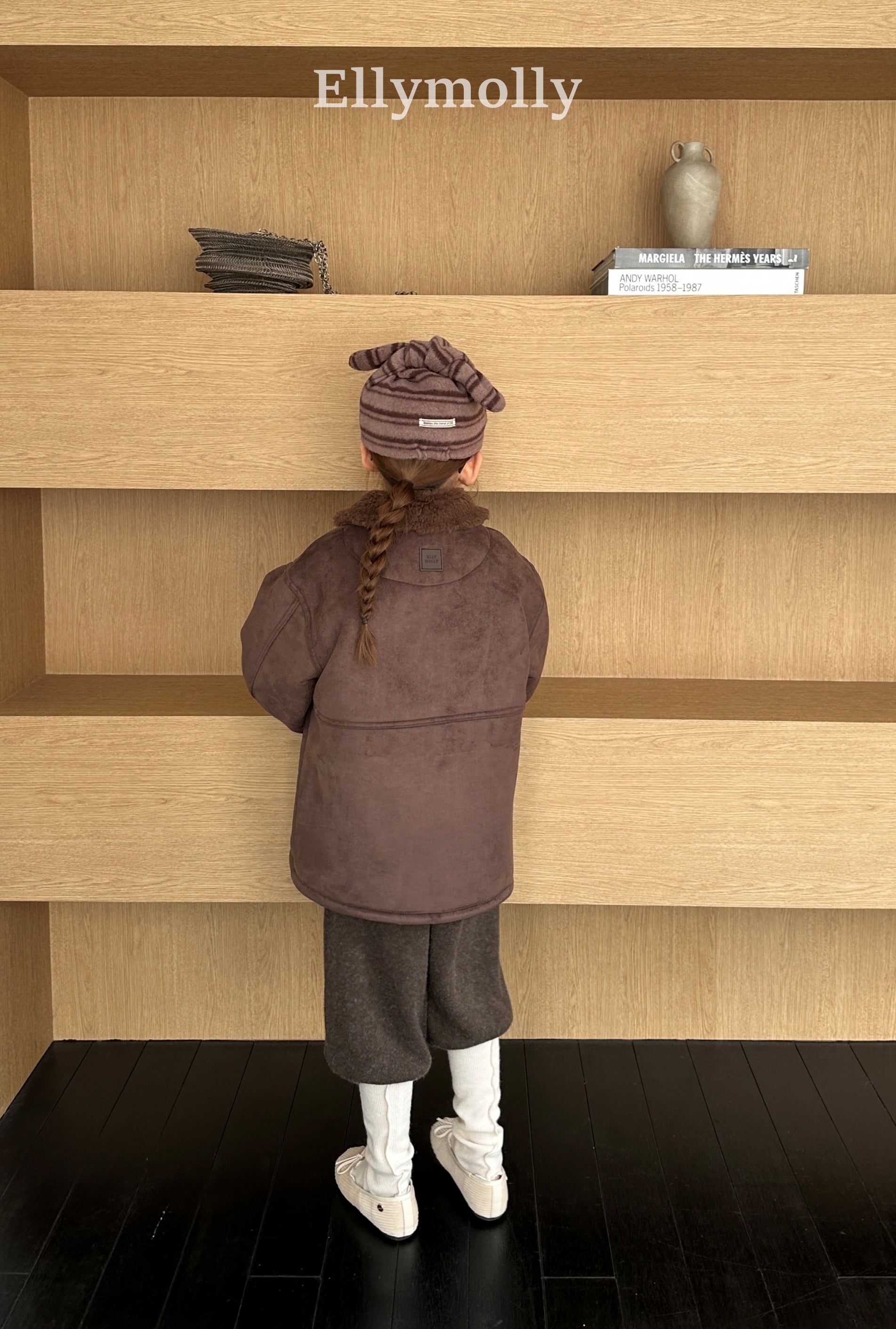 ［ELLY MOLLY］Soft tow tone mouton jacket