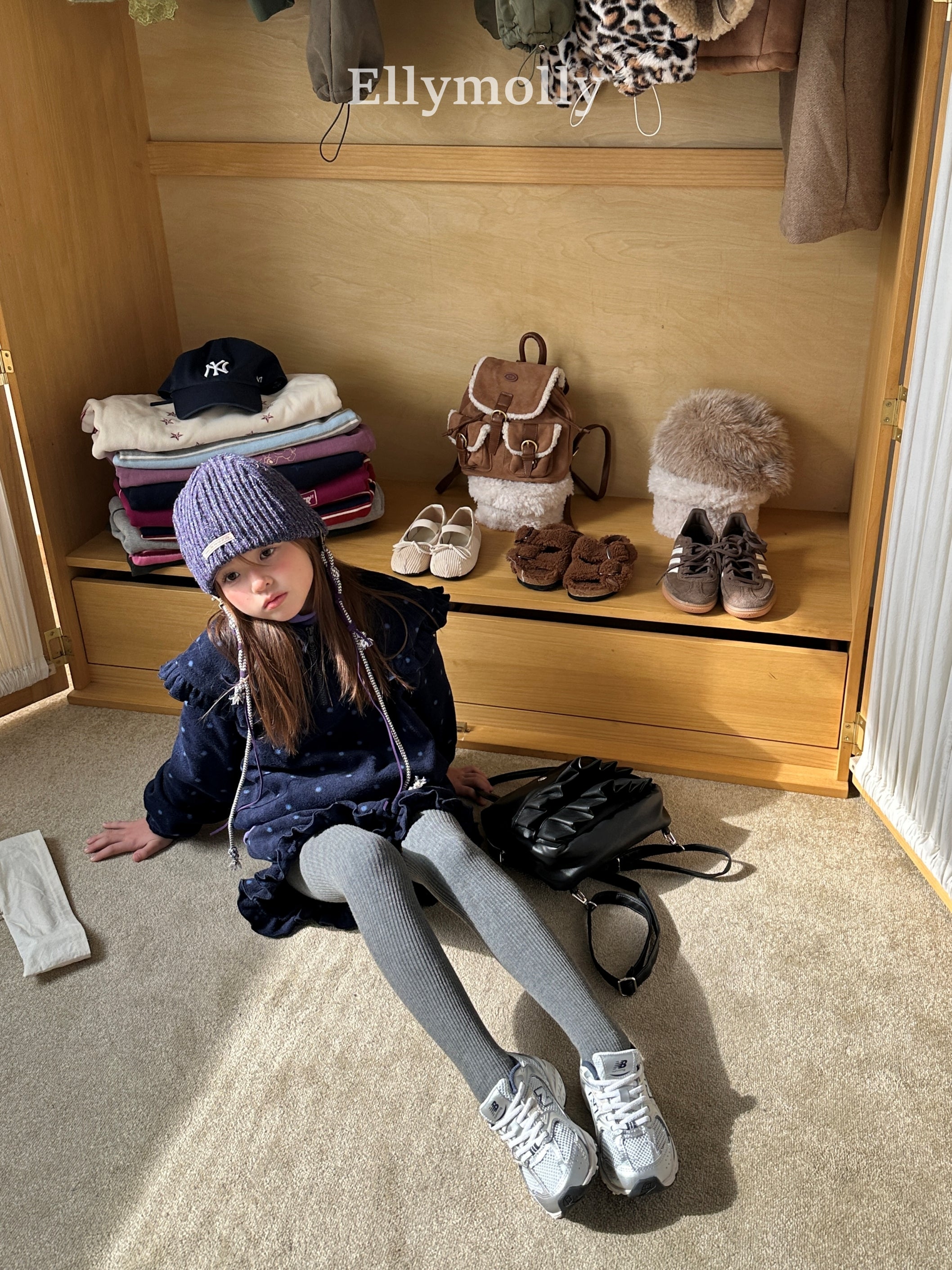 ［ELLY MOLLY］Dot frill pants