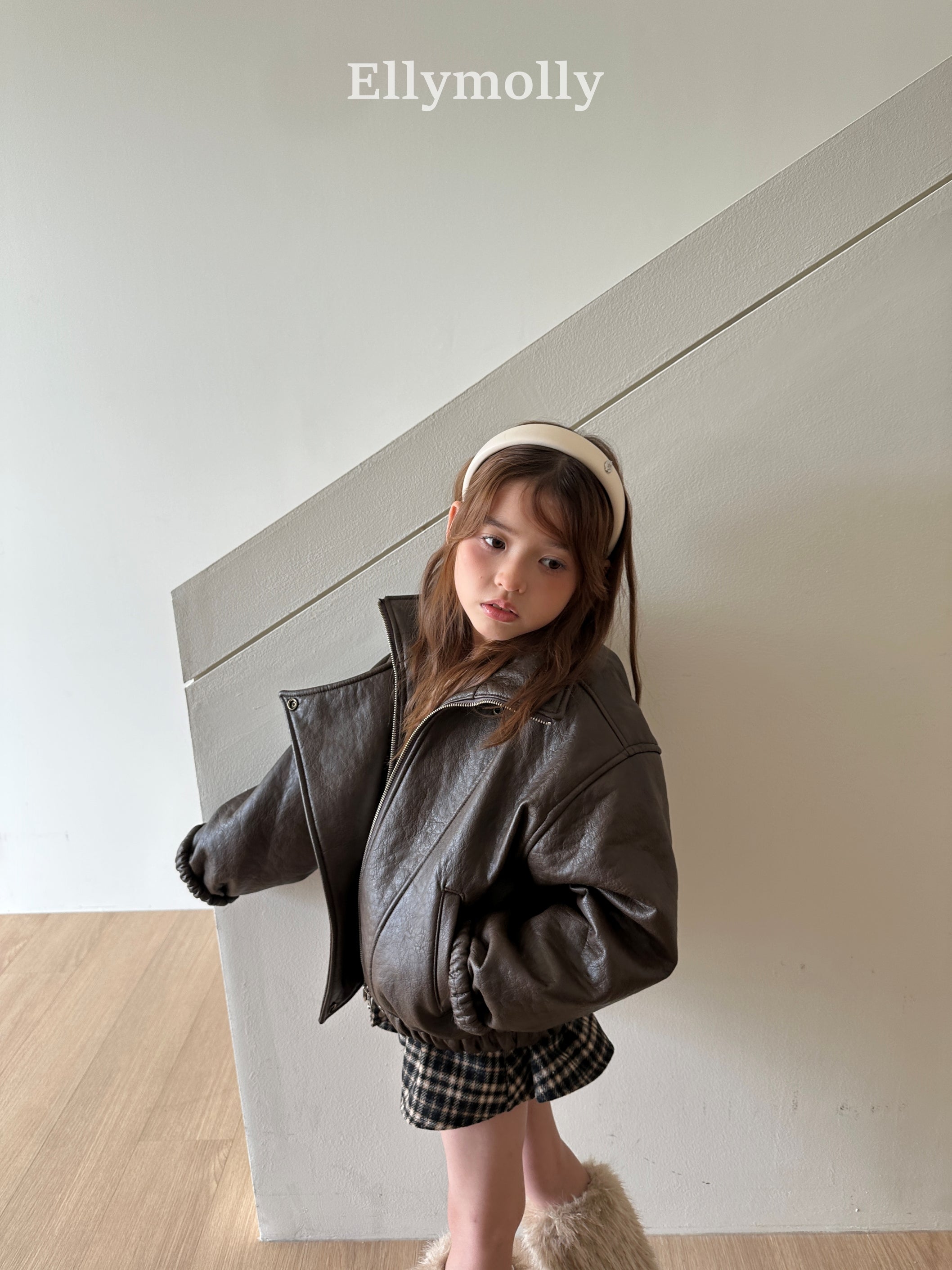 ［ELLY MOLLY］Miso check wrap pants