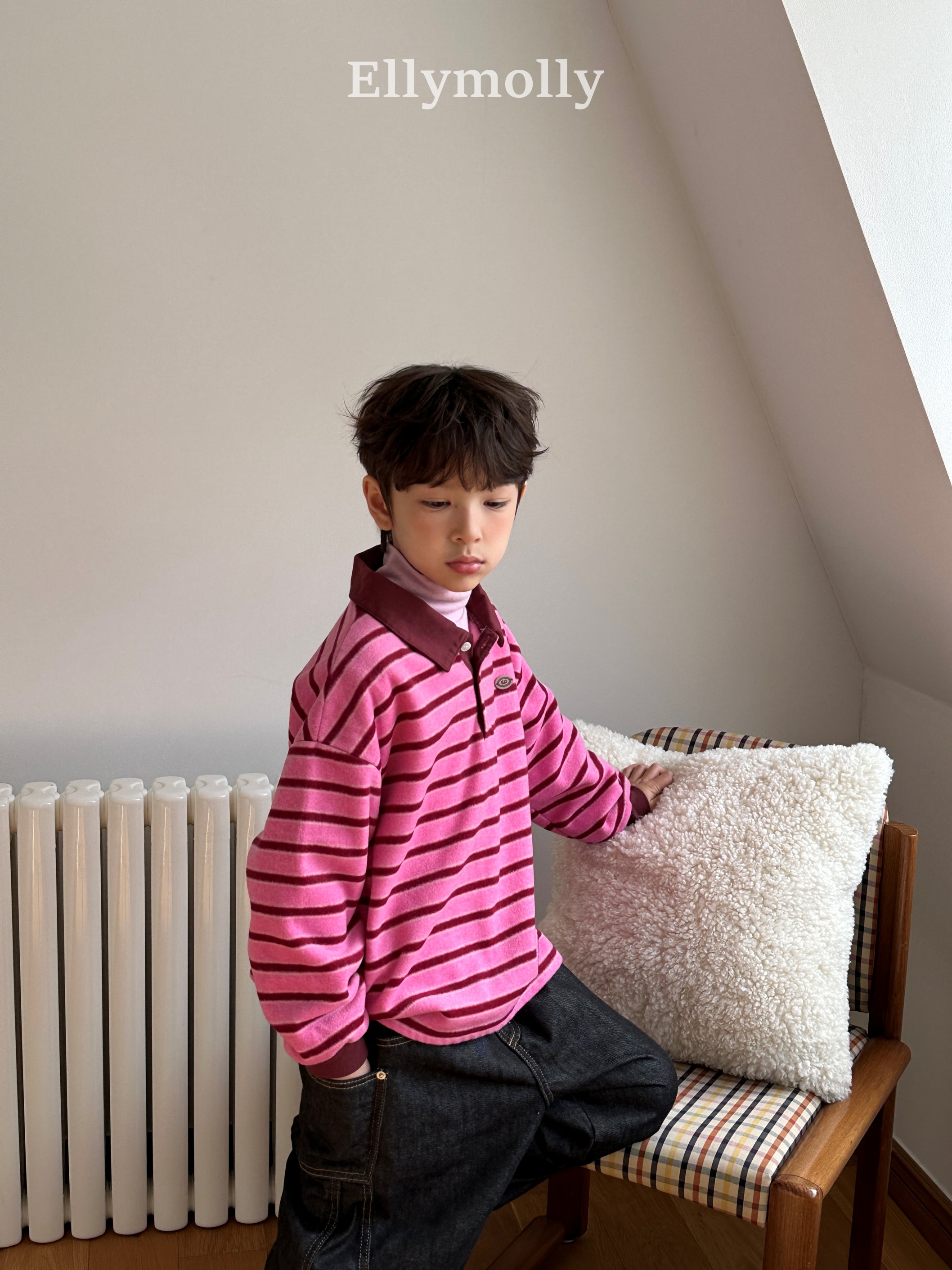 ［ELLY MOLLY］Snow warm turtleneck tee