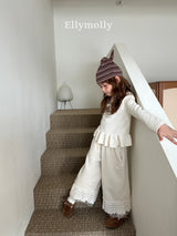 ［ELLY MOLLY］Rose frill hoodie