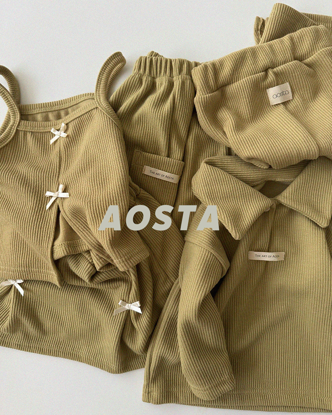 ［Aosta］Mulmul Collar Tee
