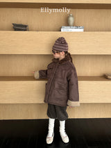 ［ELLY MOLLY］Soft tow tone mouton jacket