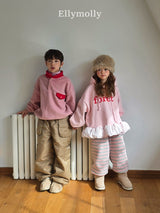 ［ELLY MOLLY］Gray heart jogger pants