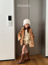 ［ELLY MOLLY］Velvet crunch vest