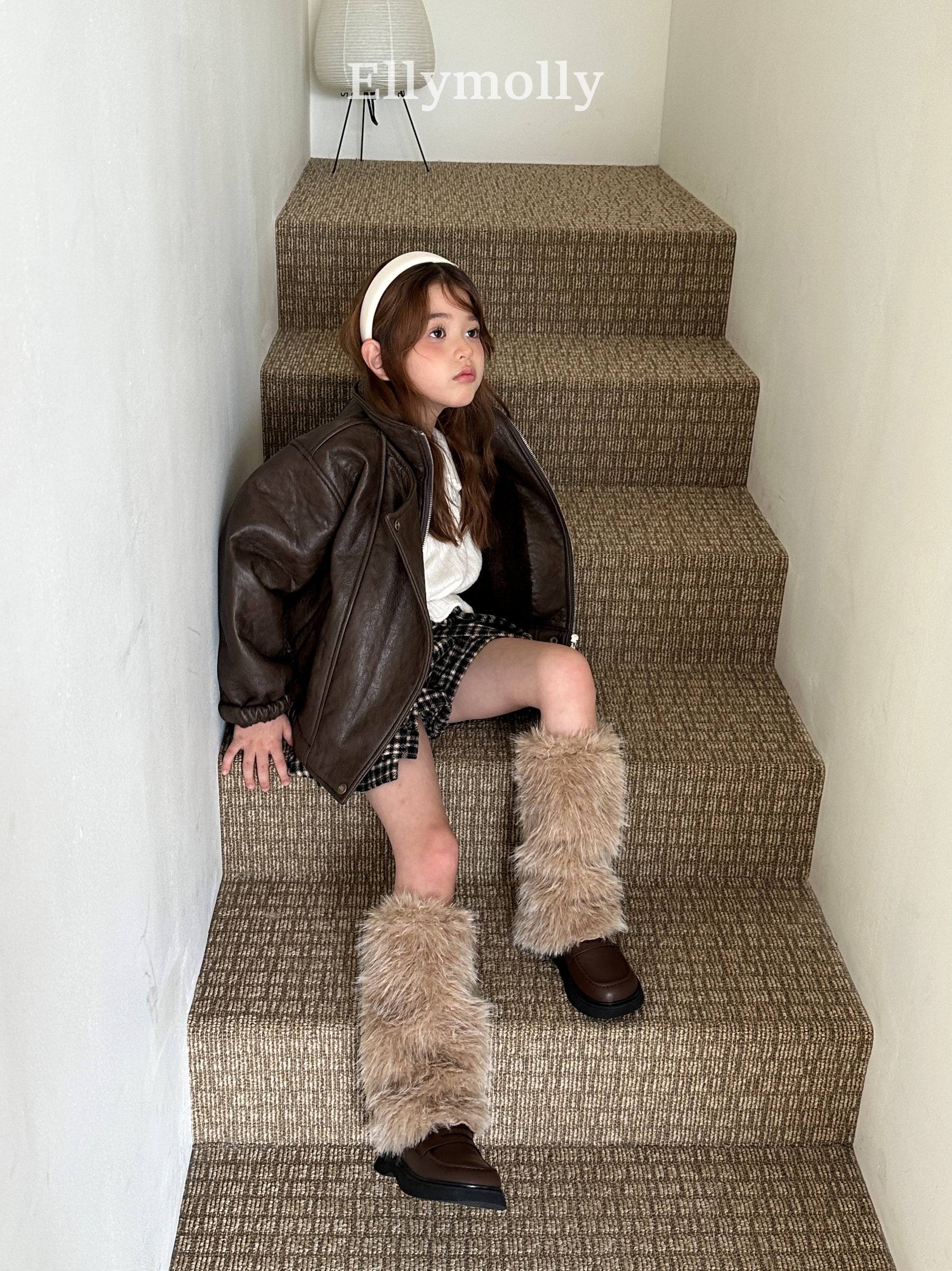 ［ELLY MOLLY］Miso check wrap pants