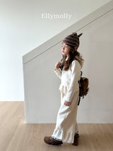 ［ELLY MOLLY］Rose frill hoodie