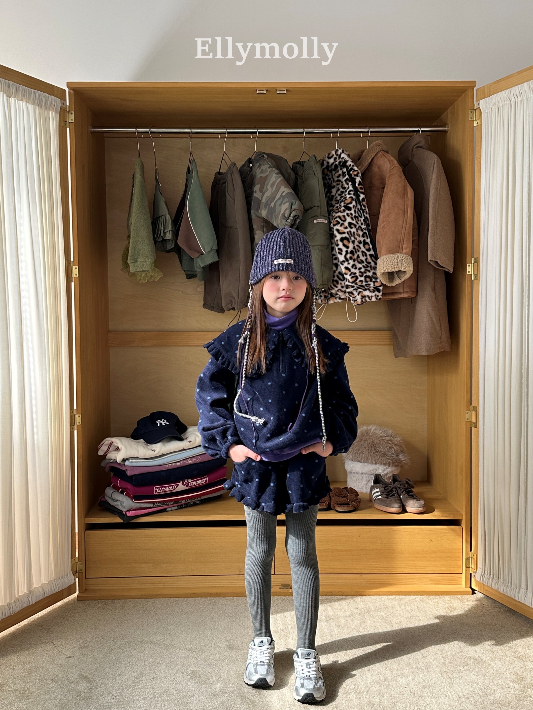 ［ELLY MOLLY］Dot frill pants