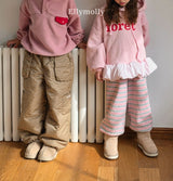 ［ELLY MOLLY］Gray heart jogger pants