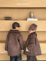 ［ELLY MOLLY］Soft tow tone mouton jacket