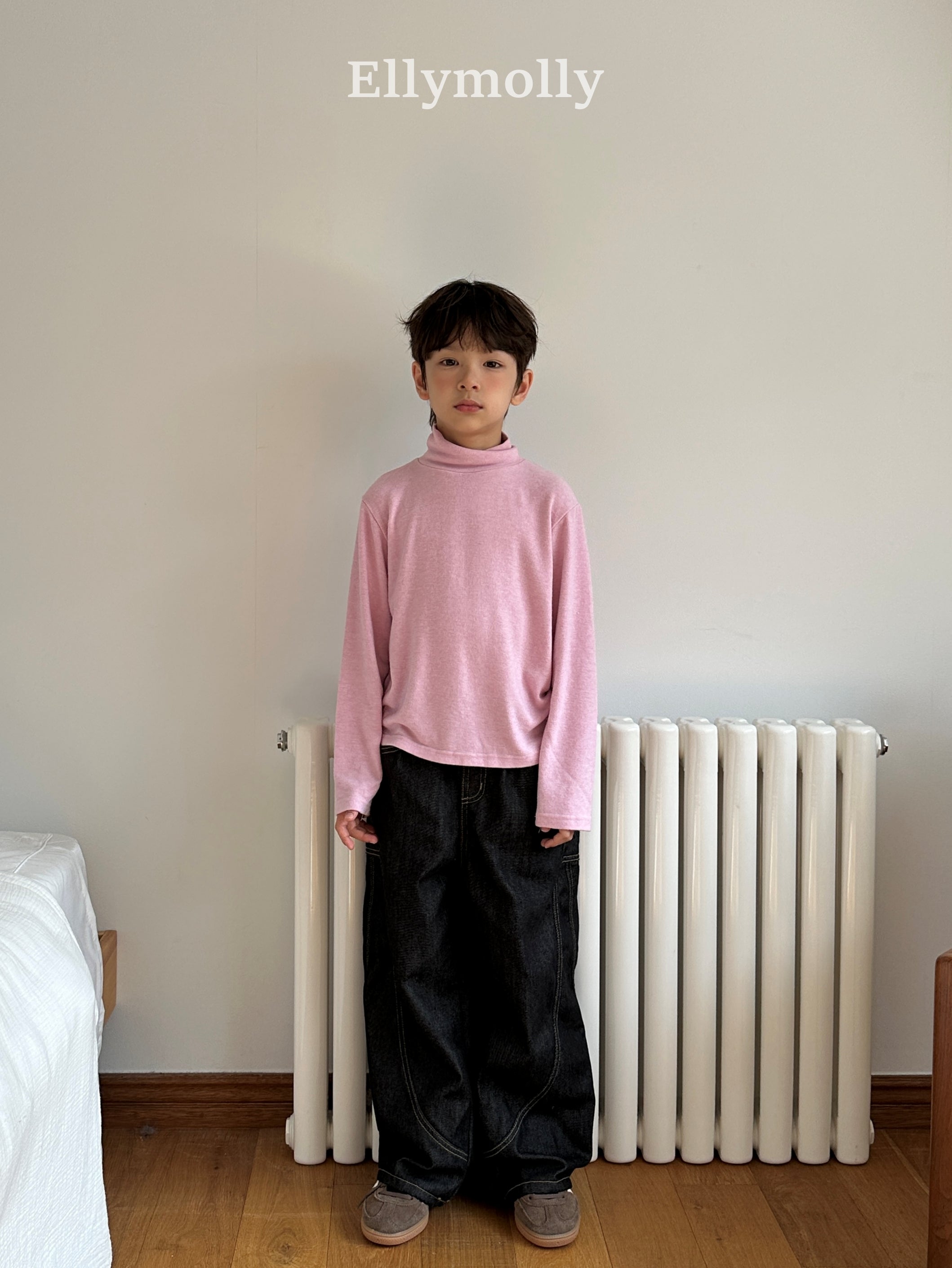 ［ELLY MOLLY］Snow warm turtleneck tee