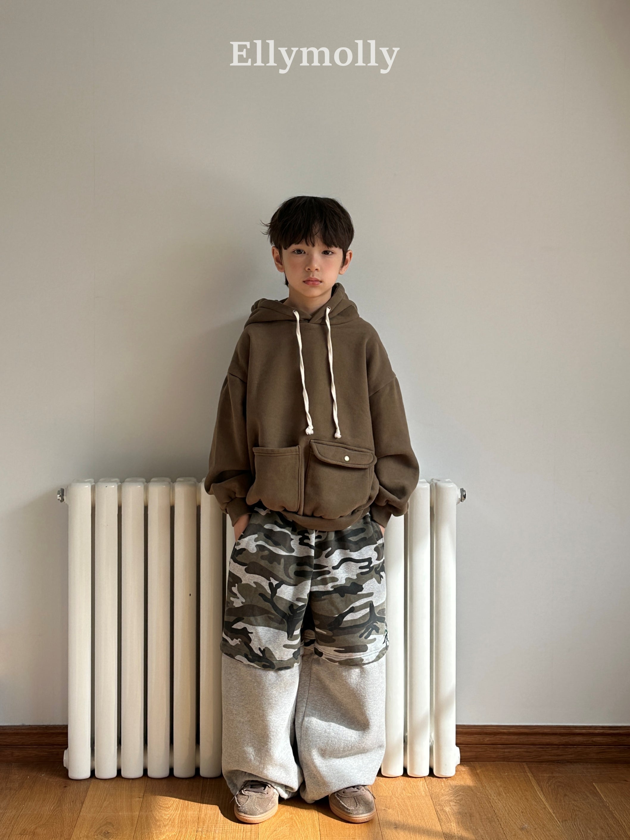 ［ELLY MOLLY］Soft warm camo pants