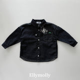 ［ELLY MOLLY］Bijou non-fade denim shirt