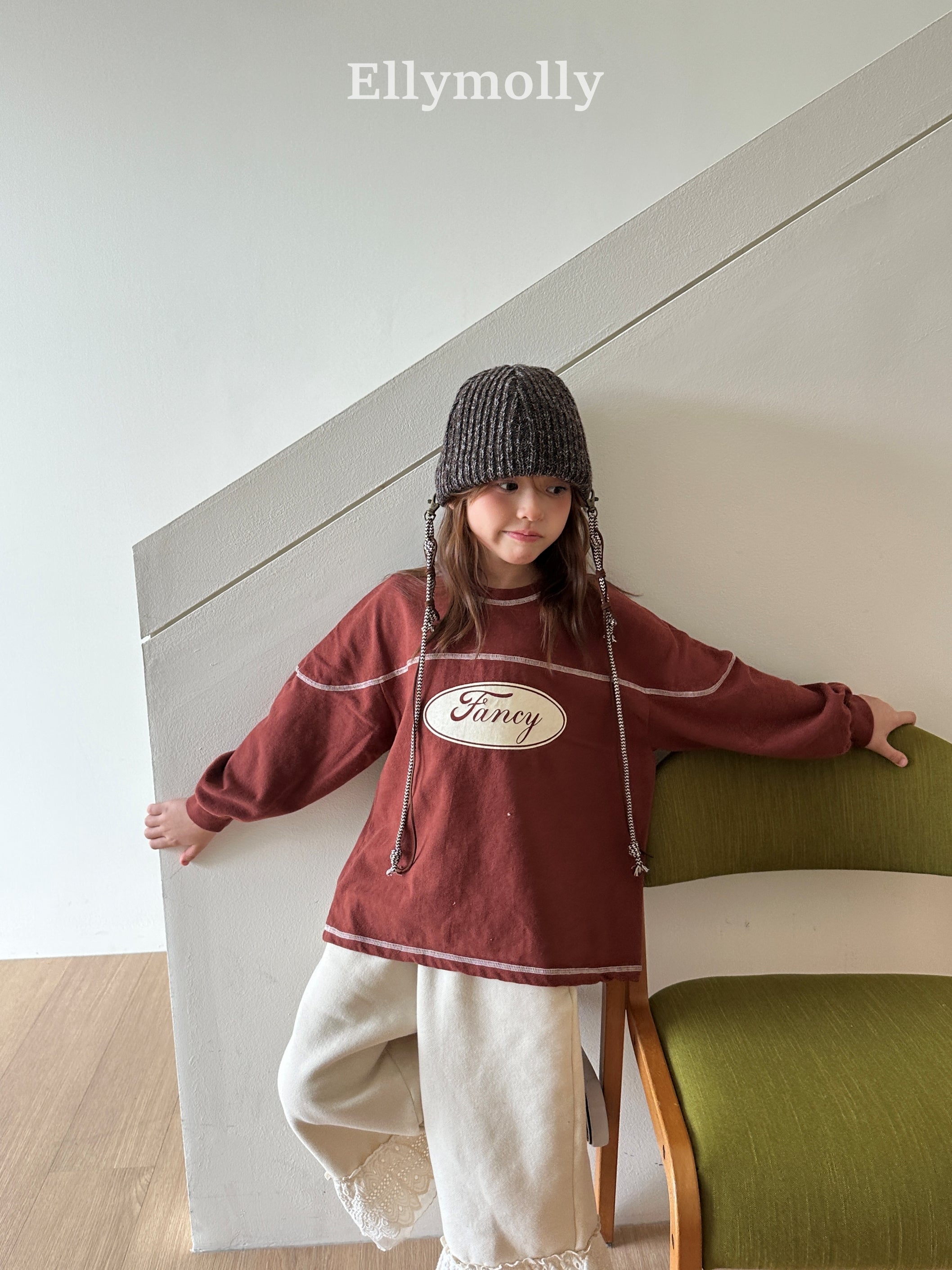 ［ELLY MOLLY］Fancy boxy tee