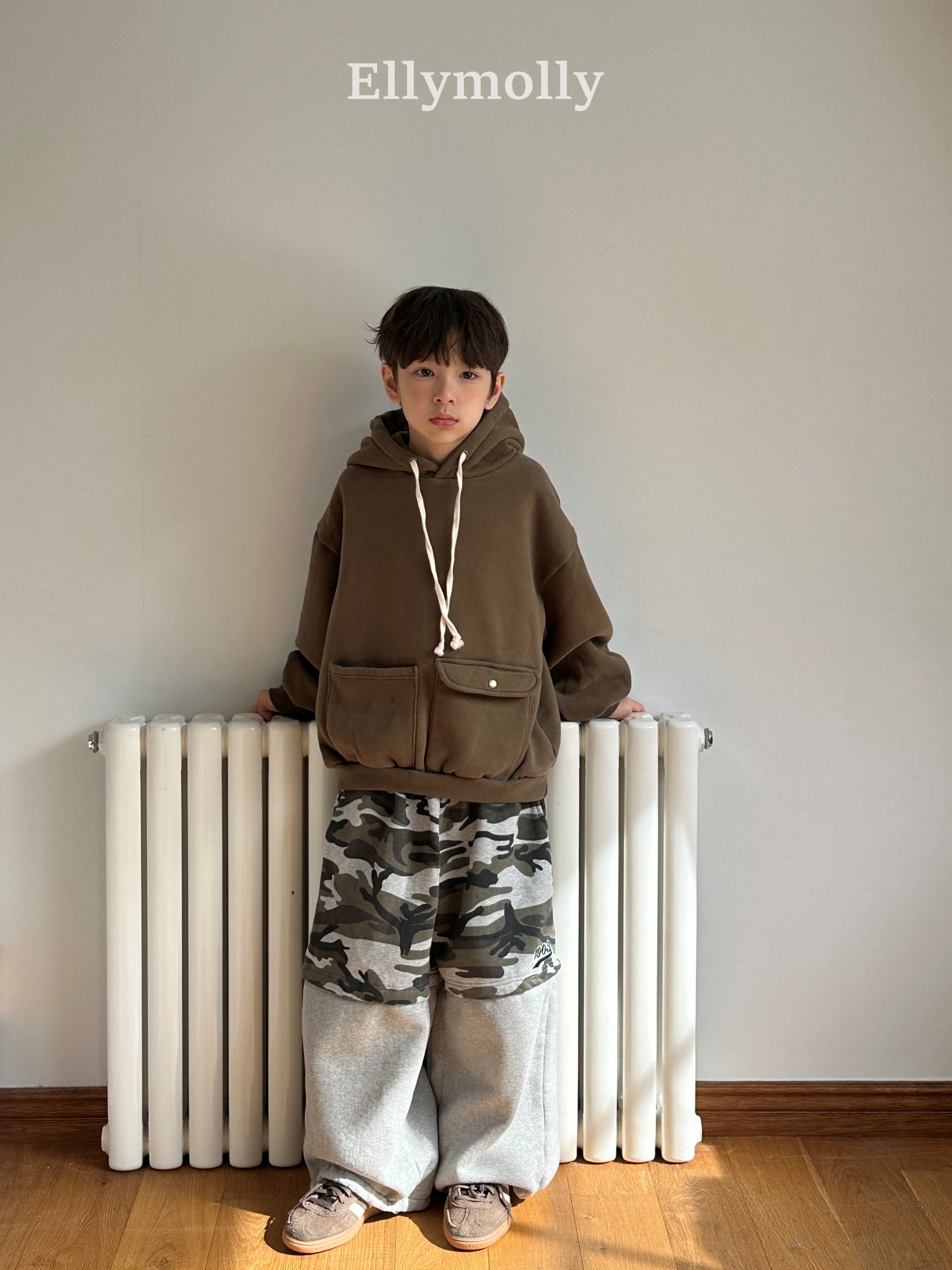 ［ELLY MOLLY］Soft warm camo pants