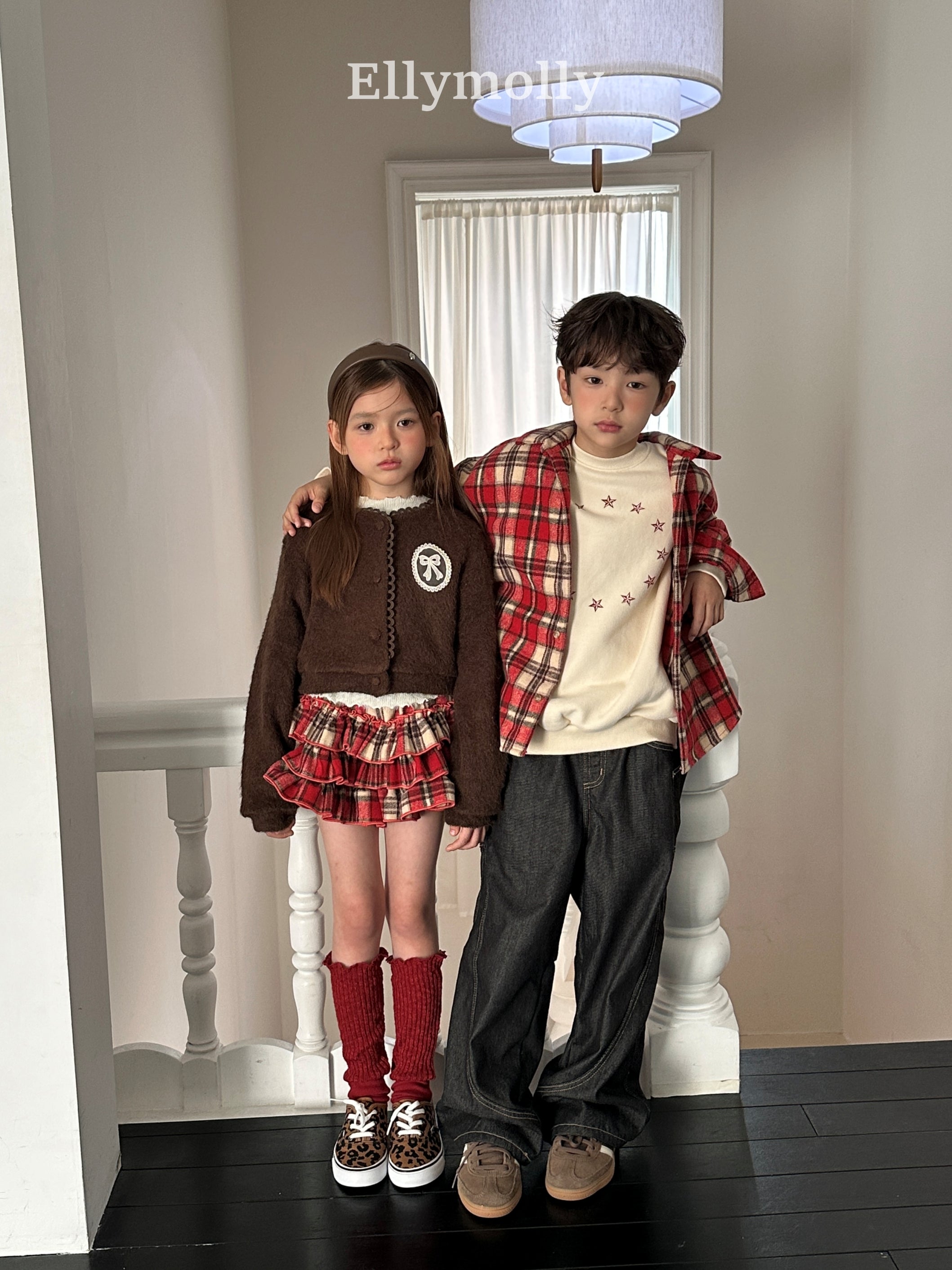 ［ELLY MOLLY］Rivet curve denim pants