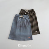 ［ELLY MOLLY］Shadow stripe long skirt