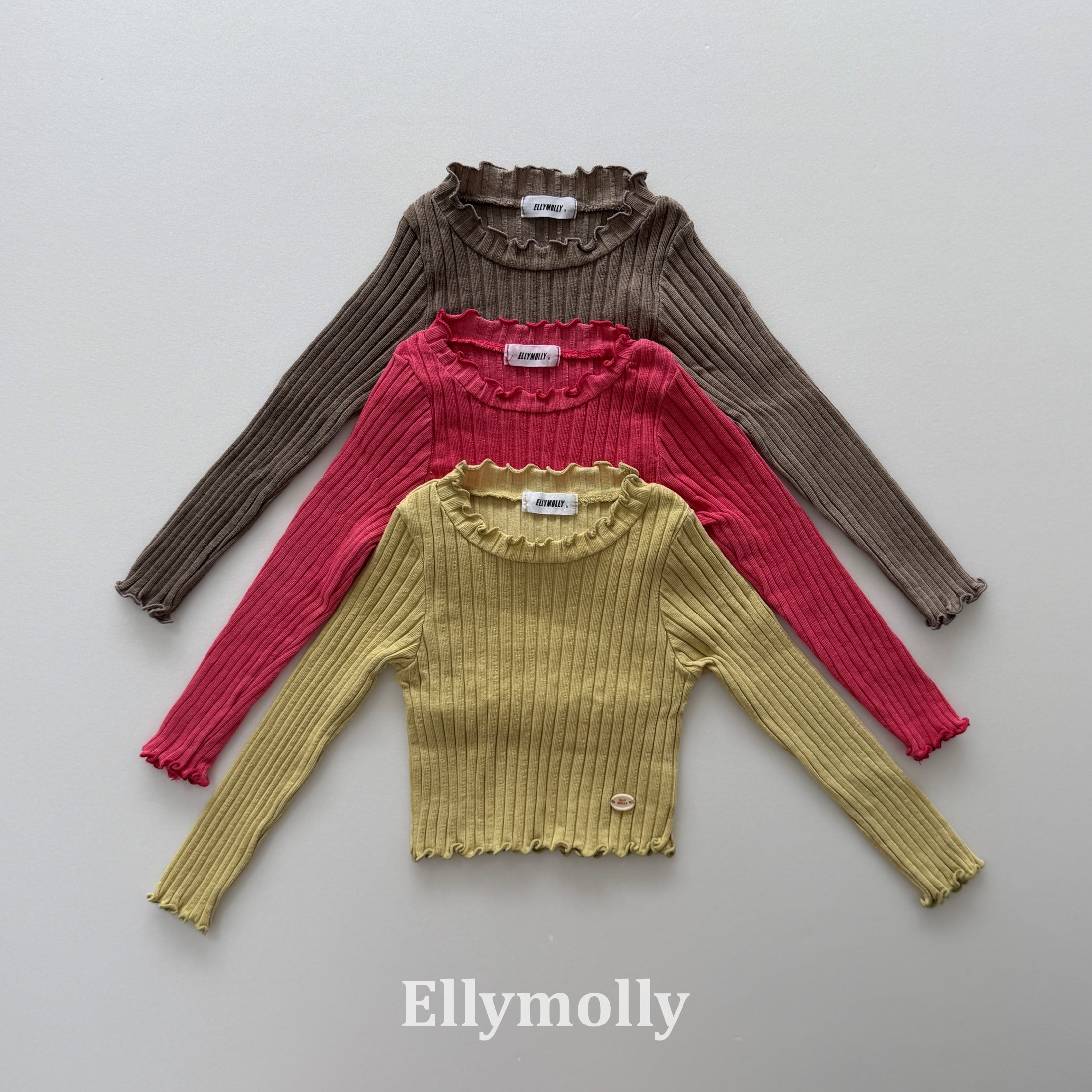 ［ELLY MOLLY］Dine wave rib tops