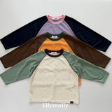 ［ELLY MOLLY］Color block raglan tee