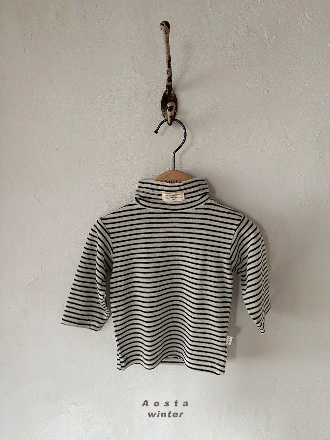 ［Aosta］Wool turtleneck tee