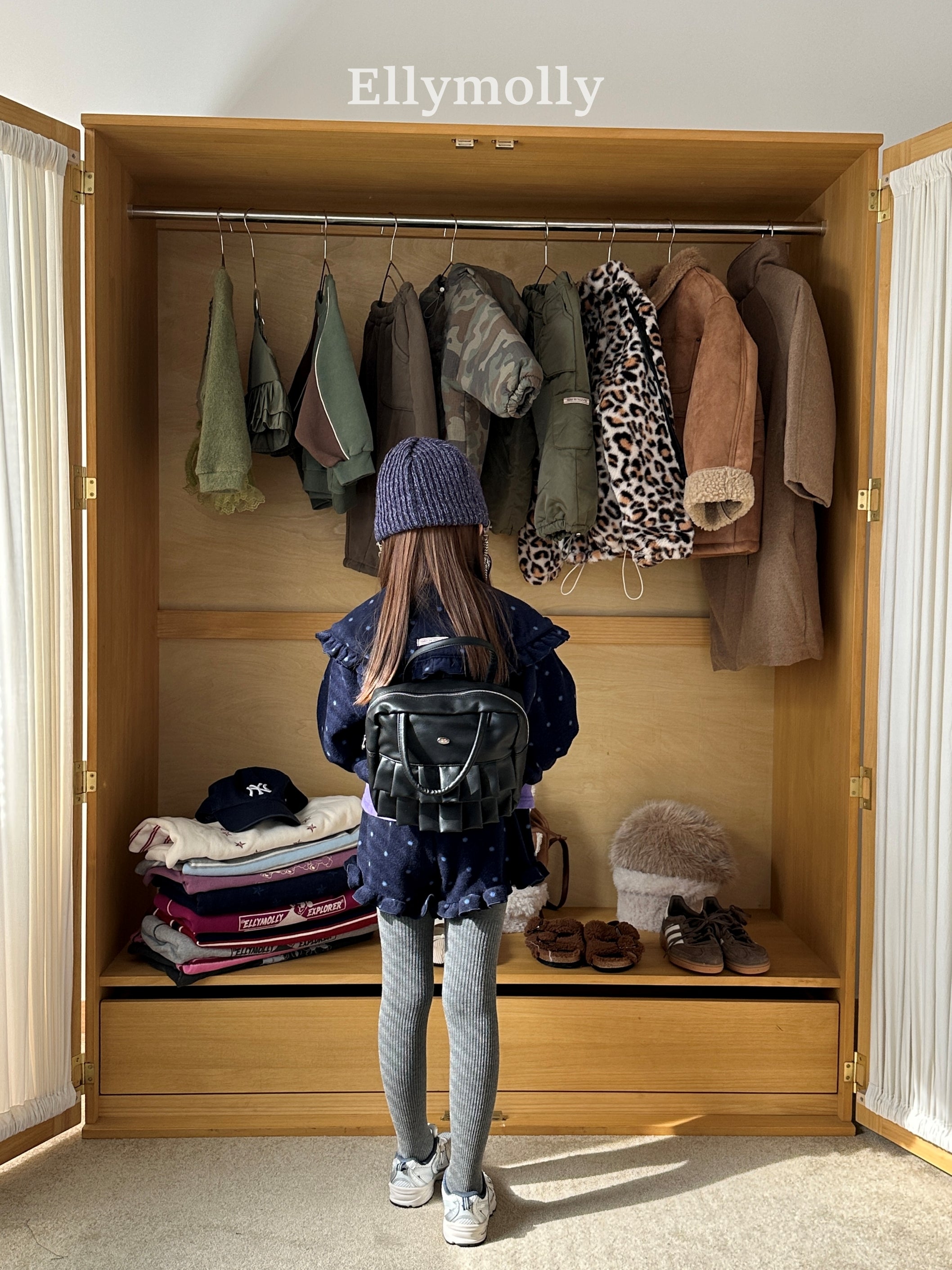 ［ELLY MOLLY］Dot frill pants