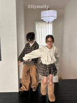 ［ELLY MOLLY］Miso check wrap pants