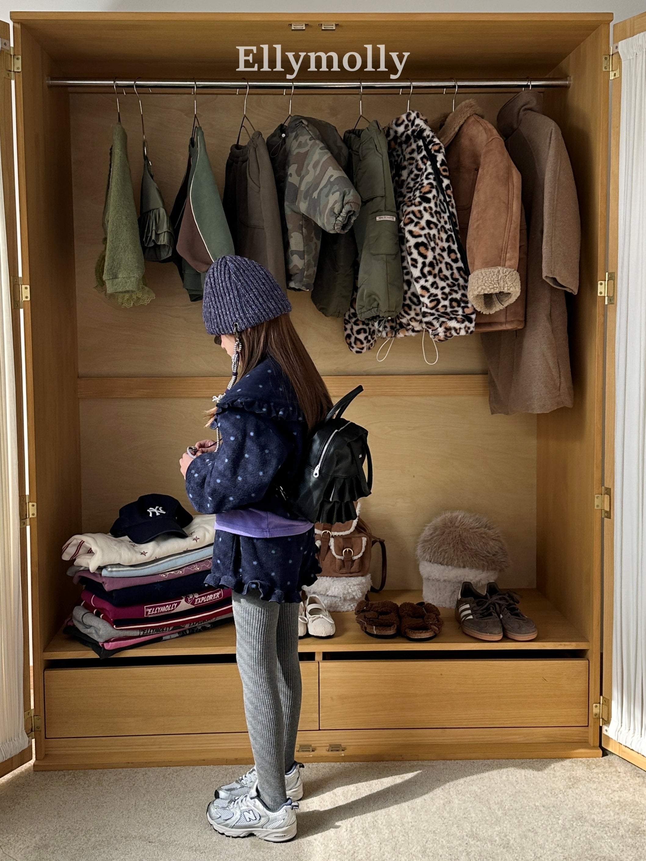 ［ELLY MOLLY］Dot frill pants