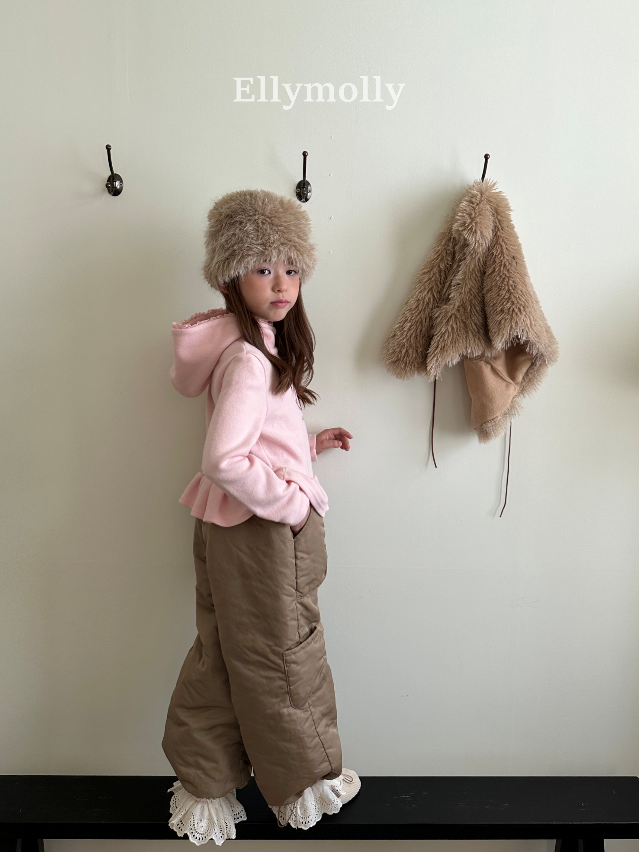 ［ELLY MOLLY］Rose frill hoodie