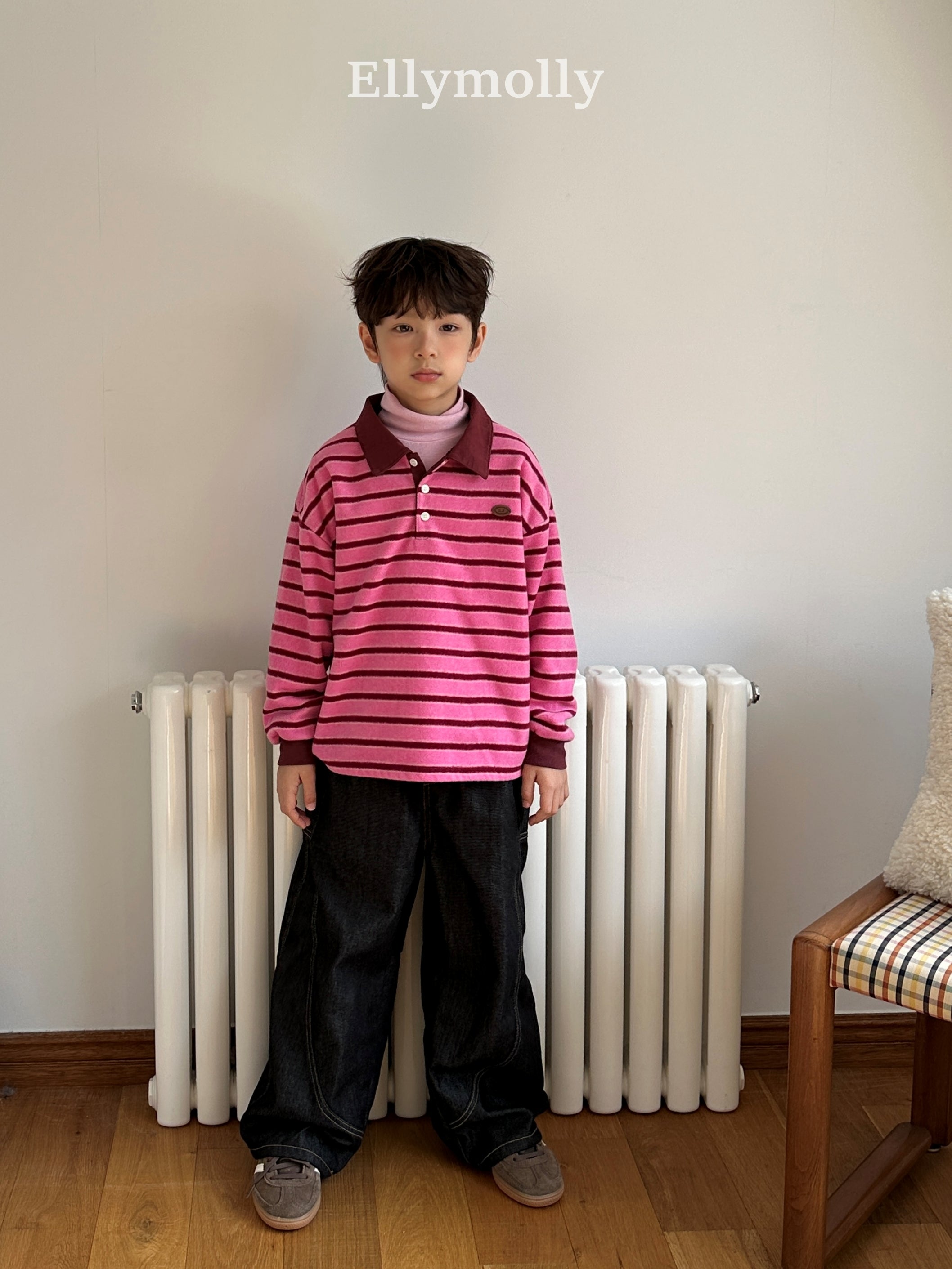 ［ELLY MOLLY］Pompom snow collar tee