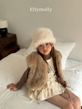 ［ELLY MOLLY］Velvet crunch vest