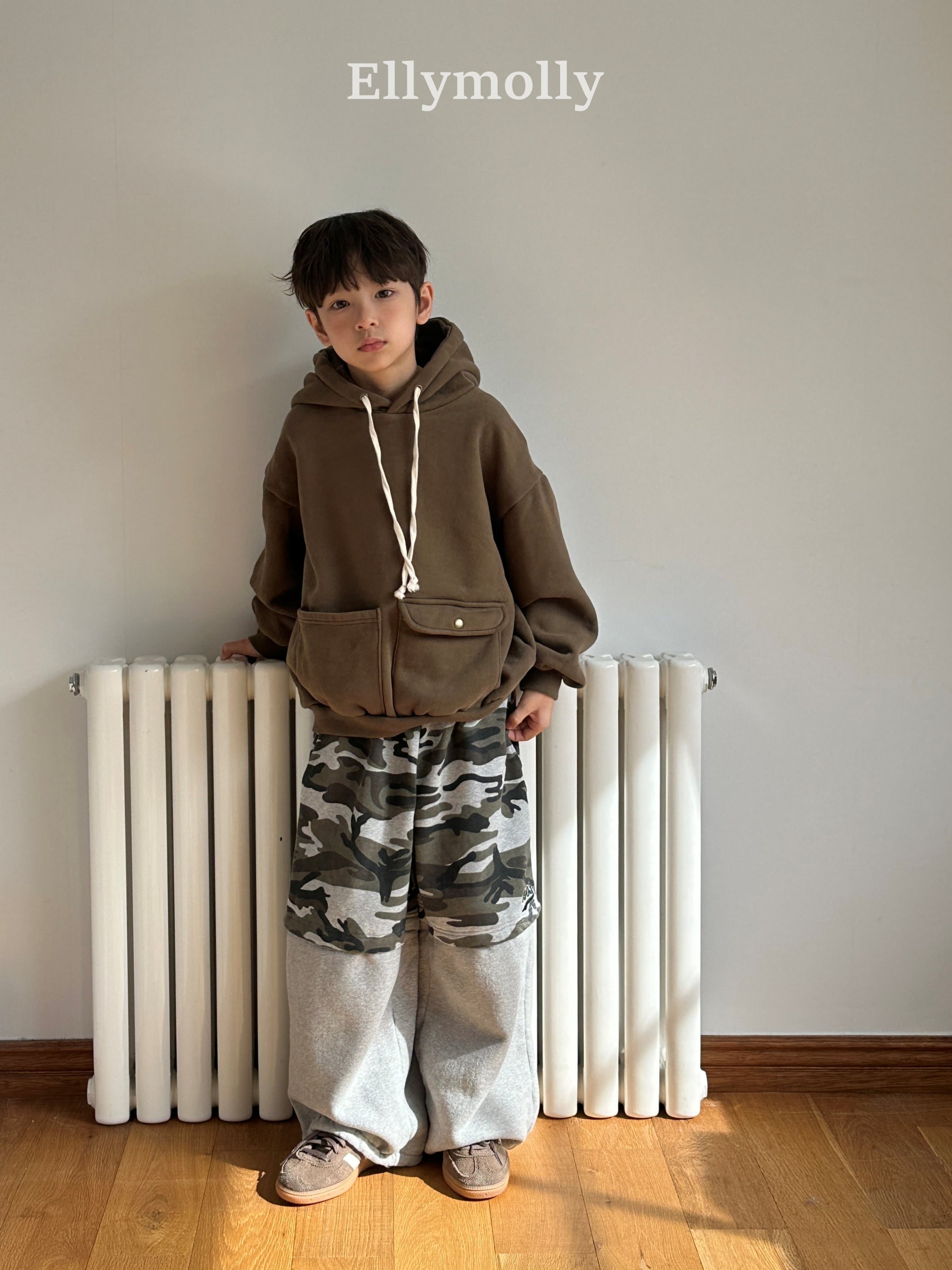［ELLY MOLLY］Soft warm camo pants
