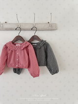 Bell check blouse