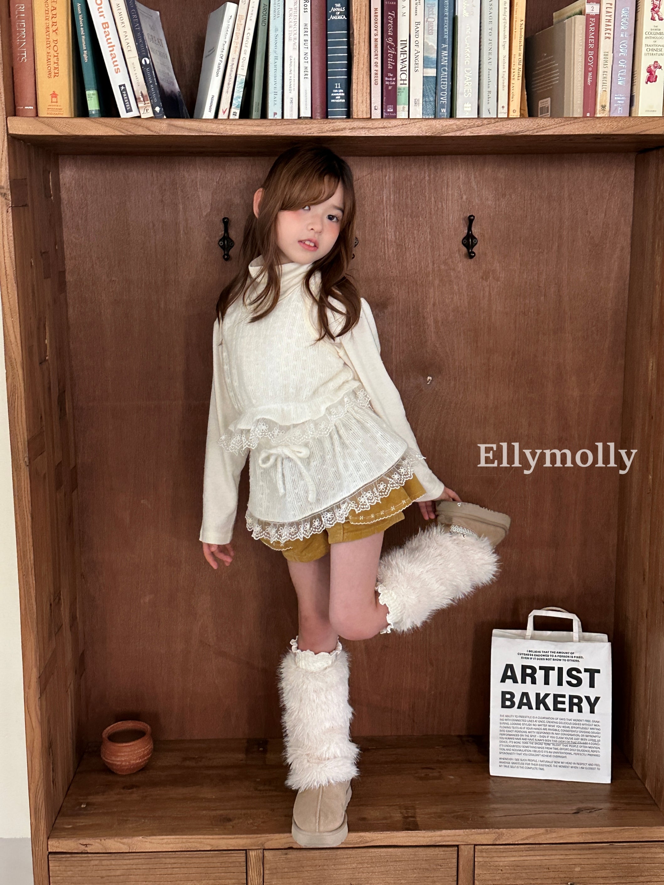 ［ELLY MOLLY］Blooming knit skirt